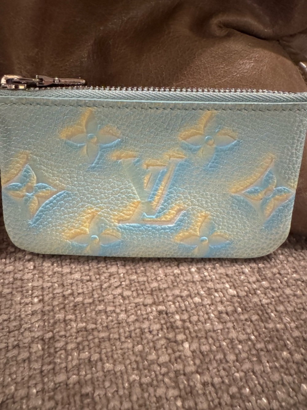 Louis Vuitton Empreinte Monogram Summer Stardust Key Pouch Water Green